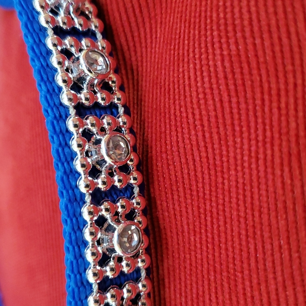 Brand New blue dog collar with rhinestones 16 inches - Picture 3 of 3